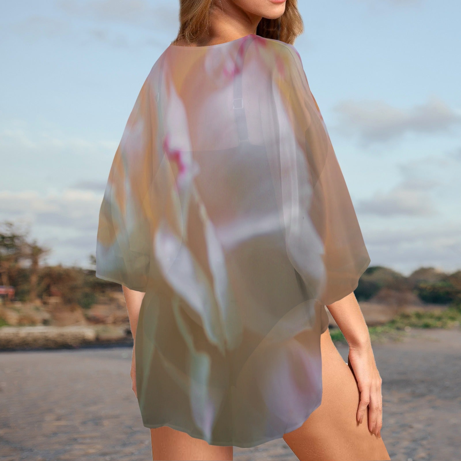 Luscious Petals-Short Kimono Cover-UP