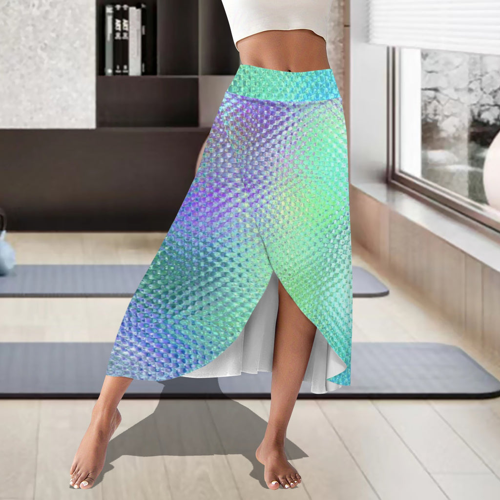 "Aqua Reflections" long skort
