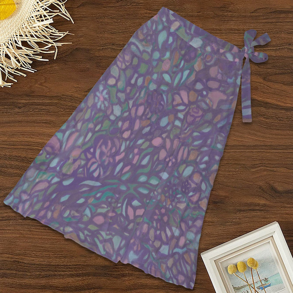 Grape Flower Beach Skirt