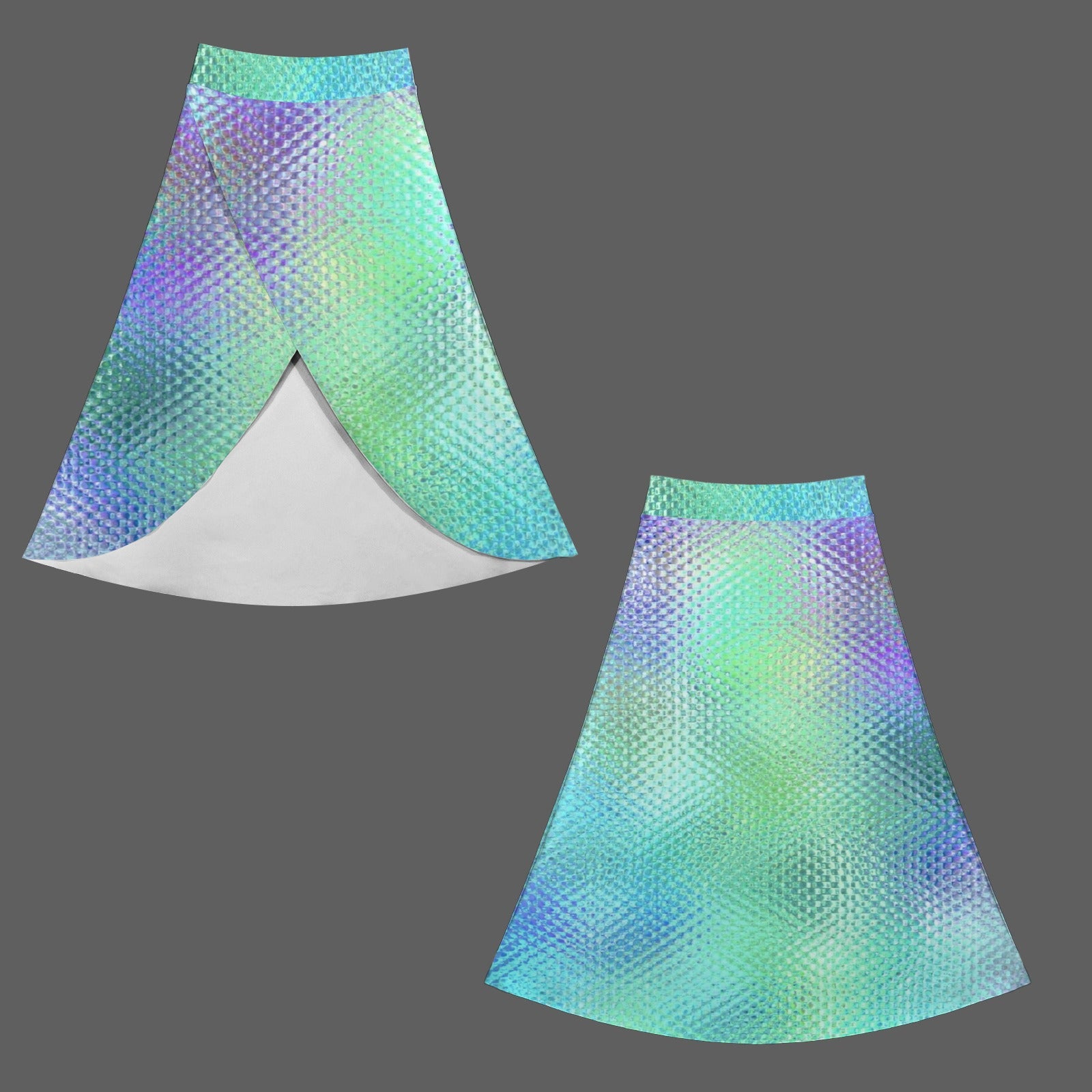 "Aqua Reflections" long skort