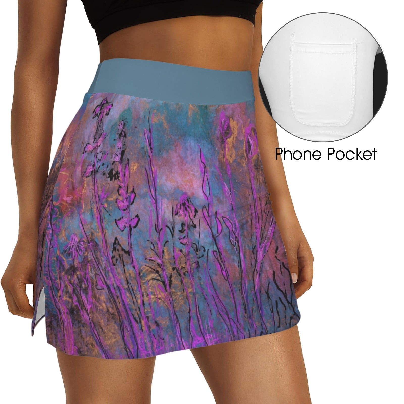 Magenta Milkweed Teal Skort