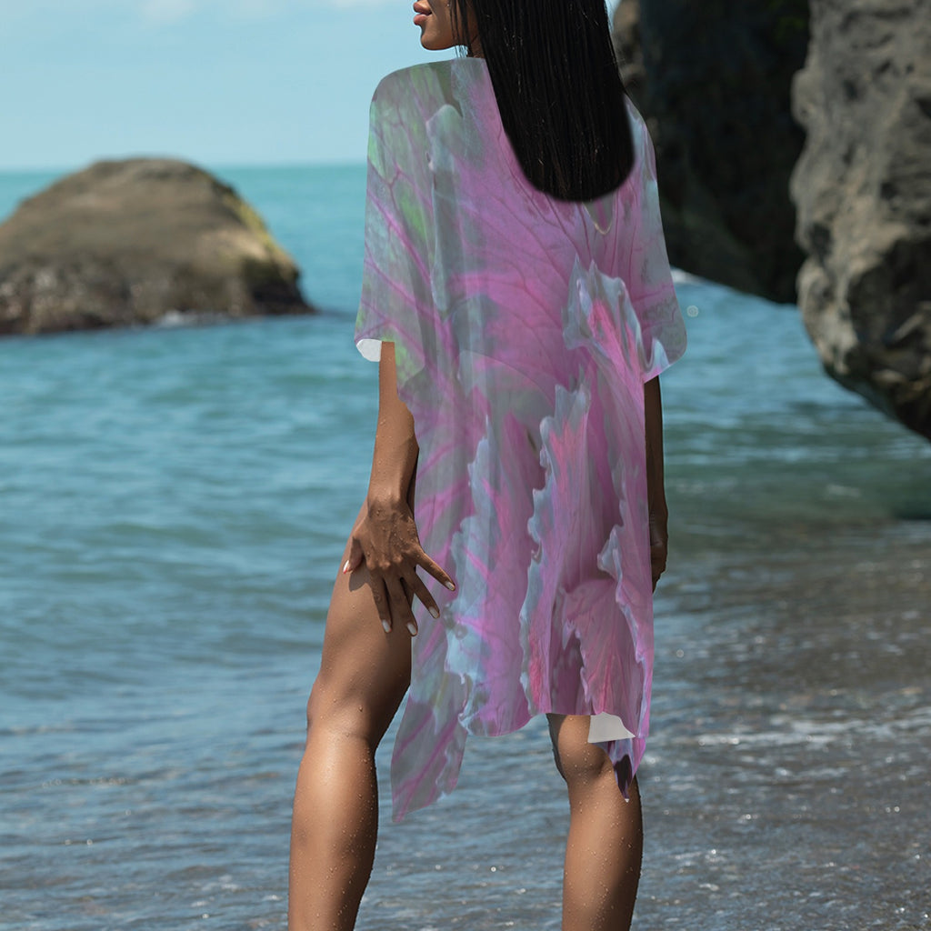 “Lavender Seas Kimono - Lightweight Floral Cover-Up for Formal Evenings, Luxury Beach Wear, Wearable Art, Casual Outings & Summer Wear, Prefect for layering.”