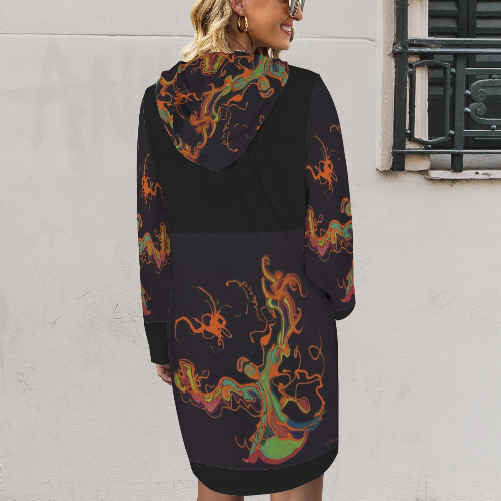 "Fire Dancer" Sweatshirt Dress