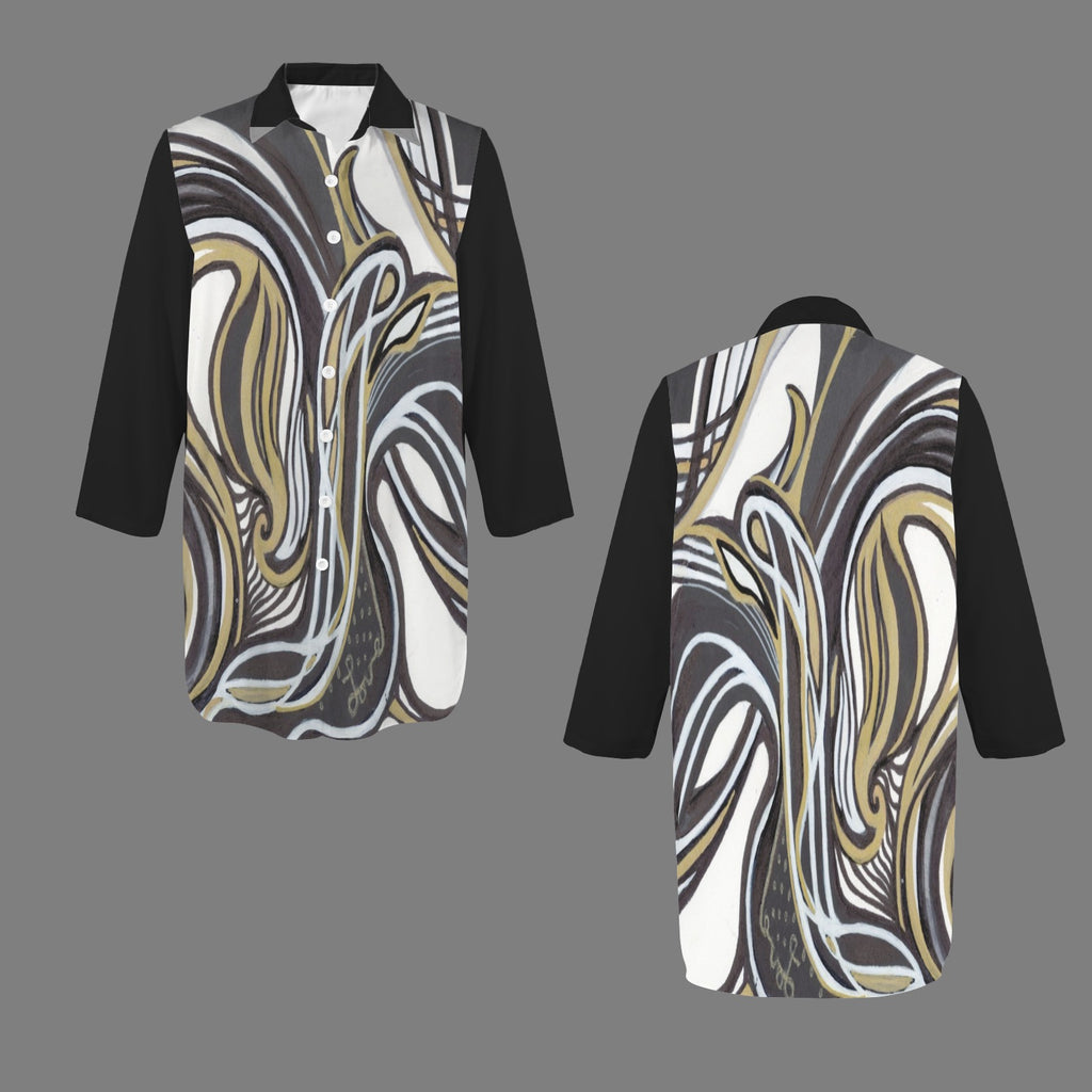 Black & Gold Swirls