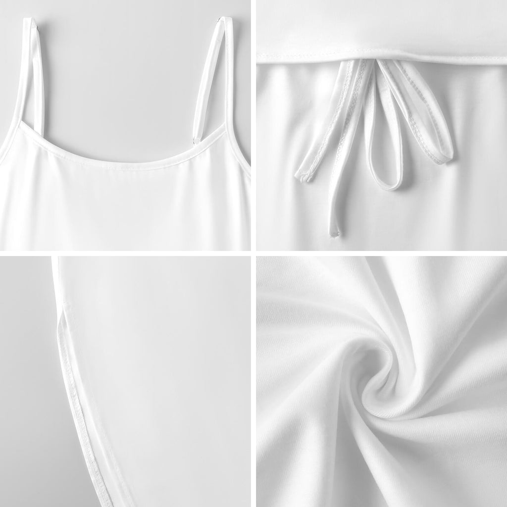 Custom Womens Spaghetti Strap Tie Waist Midi Dress