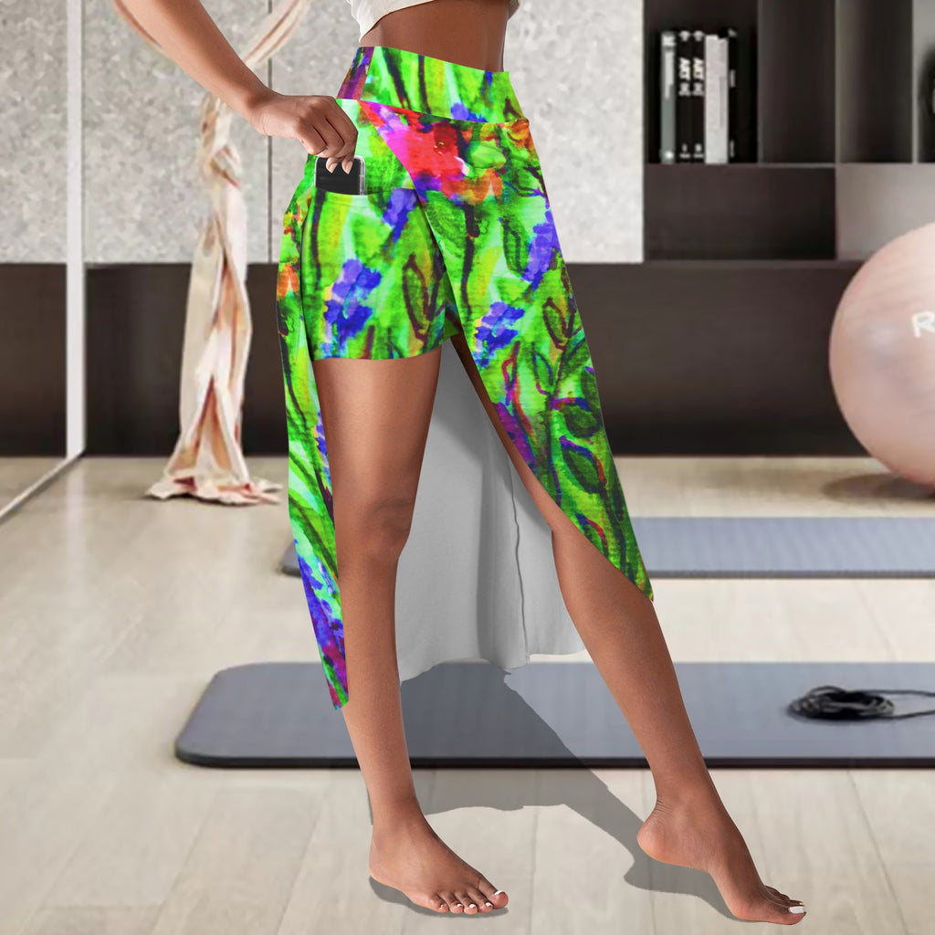 "Summer Wildflowers" Long Skort