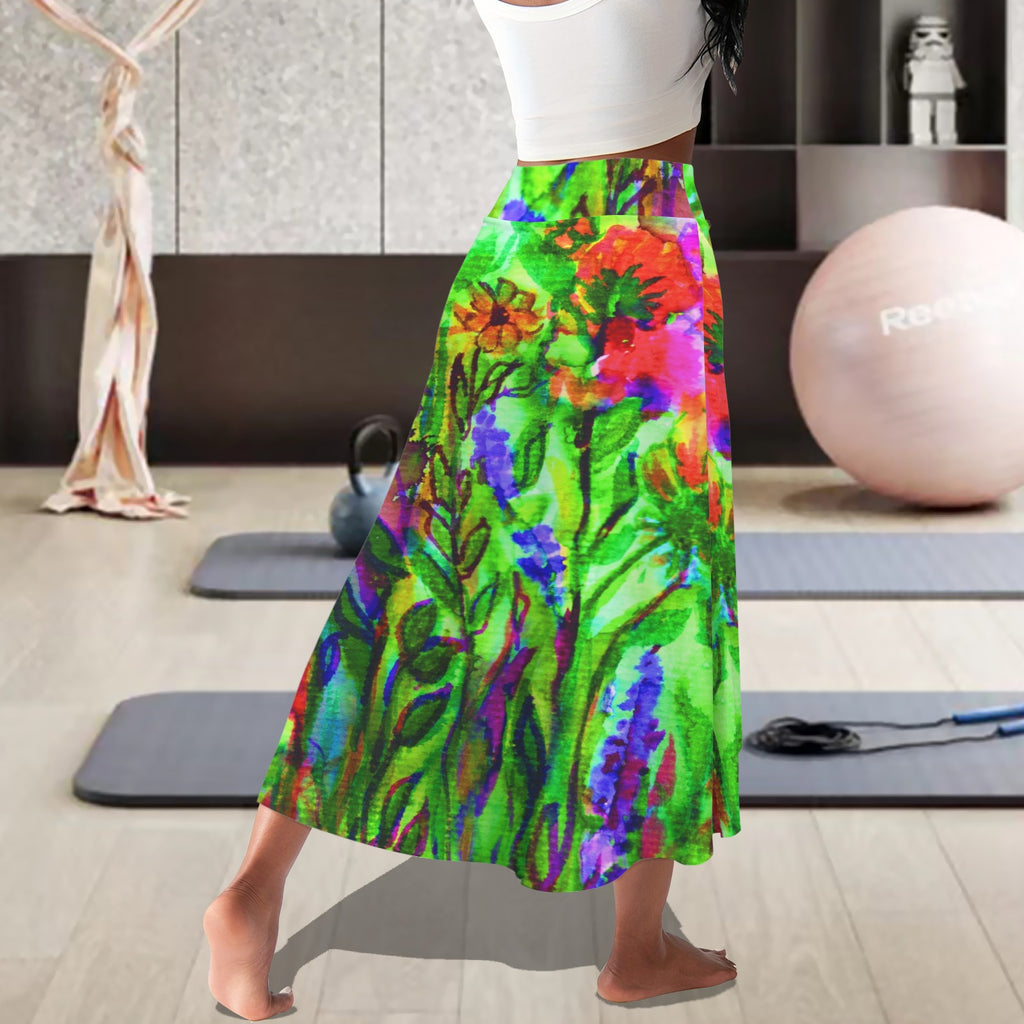 "Summer Wildflowers" Long Skort