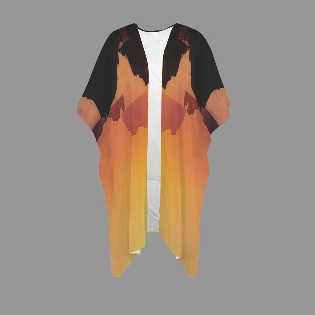 “Greek Sunset" - Long Kimono Cover-Up