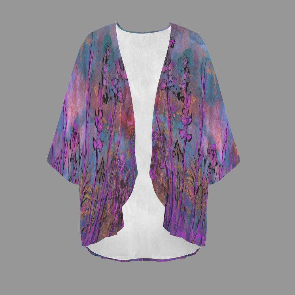 Magenta Milkweed Short Kimono