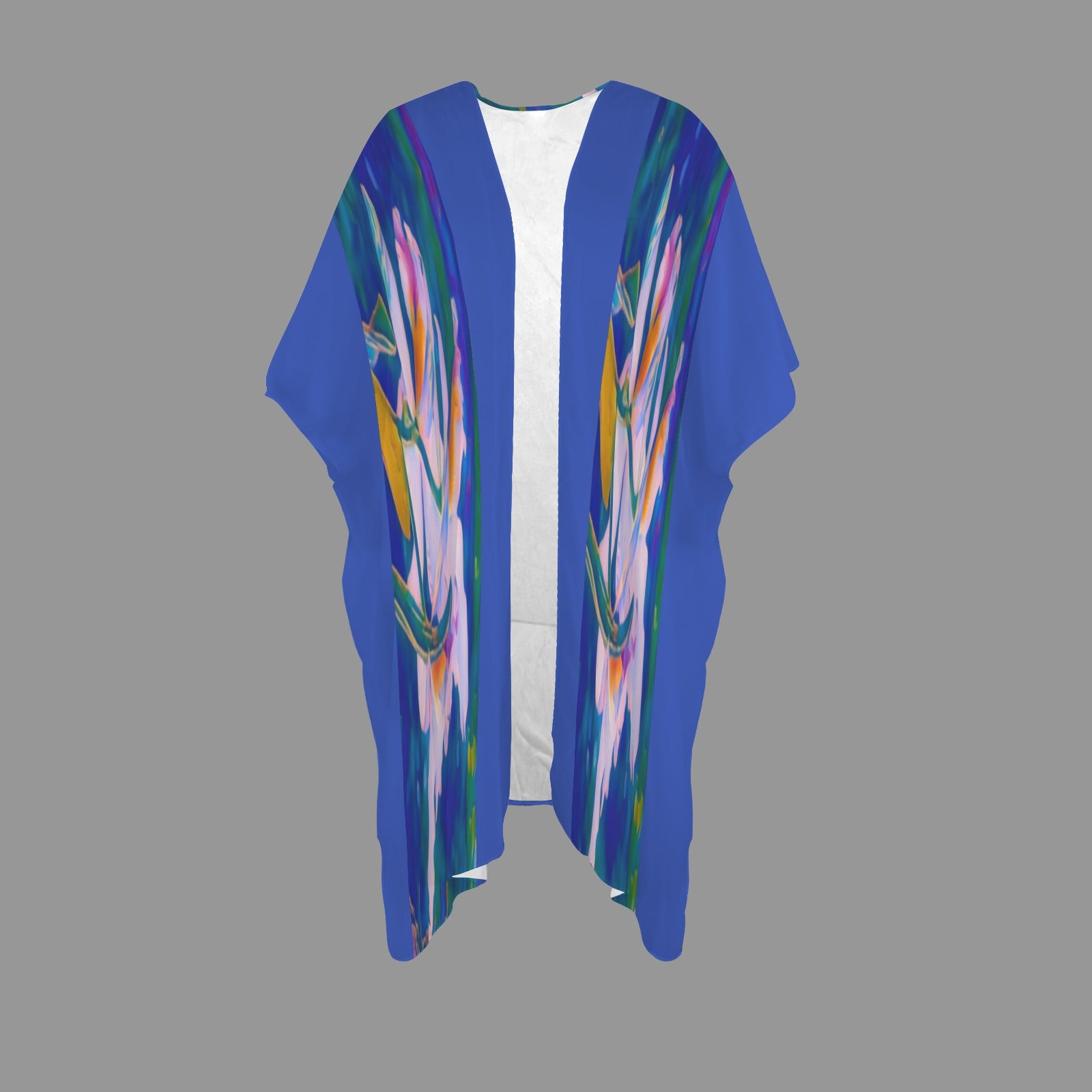 “Island Orchids 3" - Lightweight Kimono Cover-Up