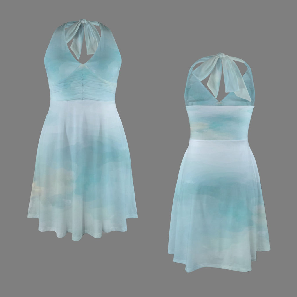 "Sky Blue" Halter Dress