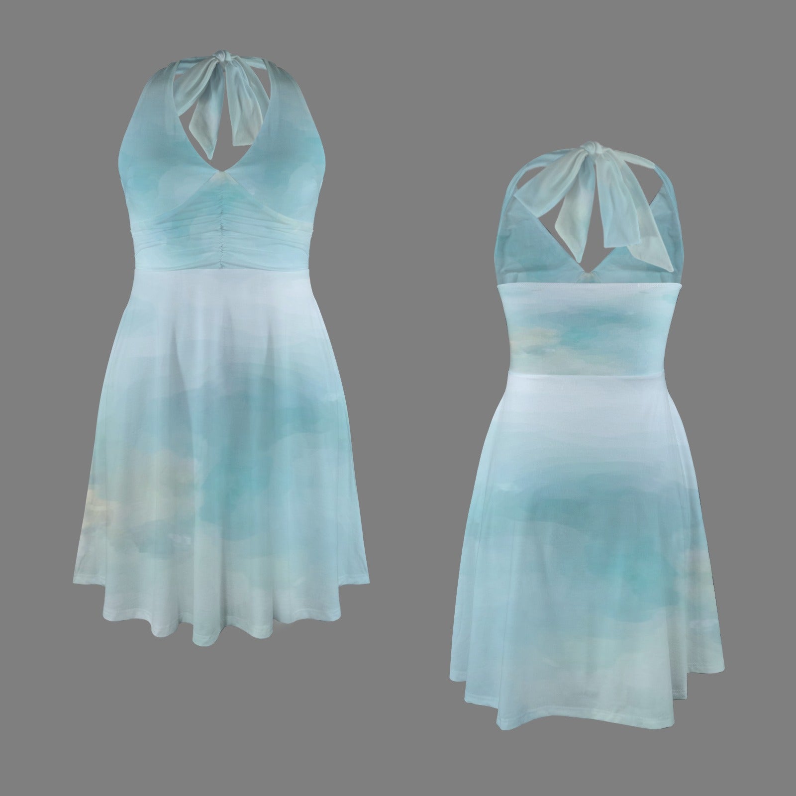 "Sky Blue" Halter Dress