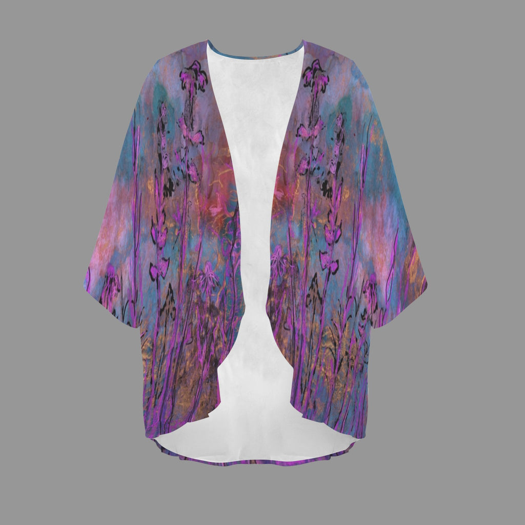 Magenta Milkweed Short Kimono
