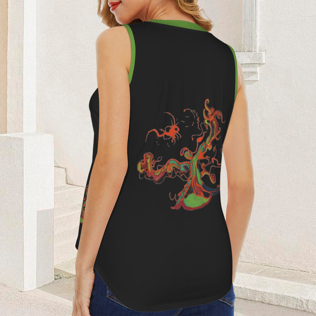Fire Dancer Green Tank