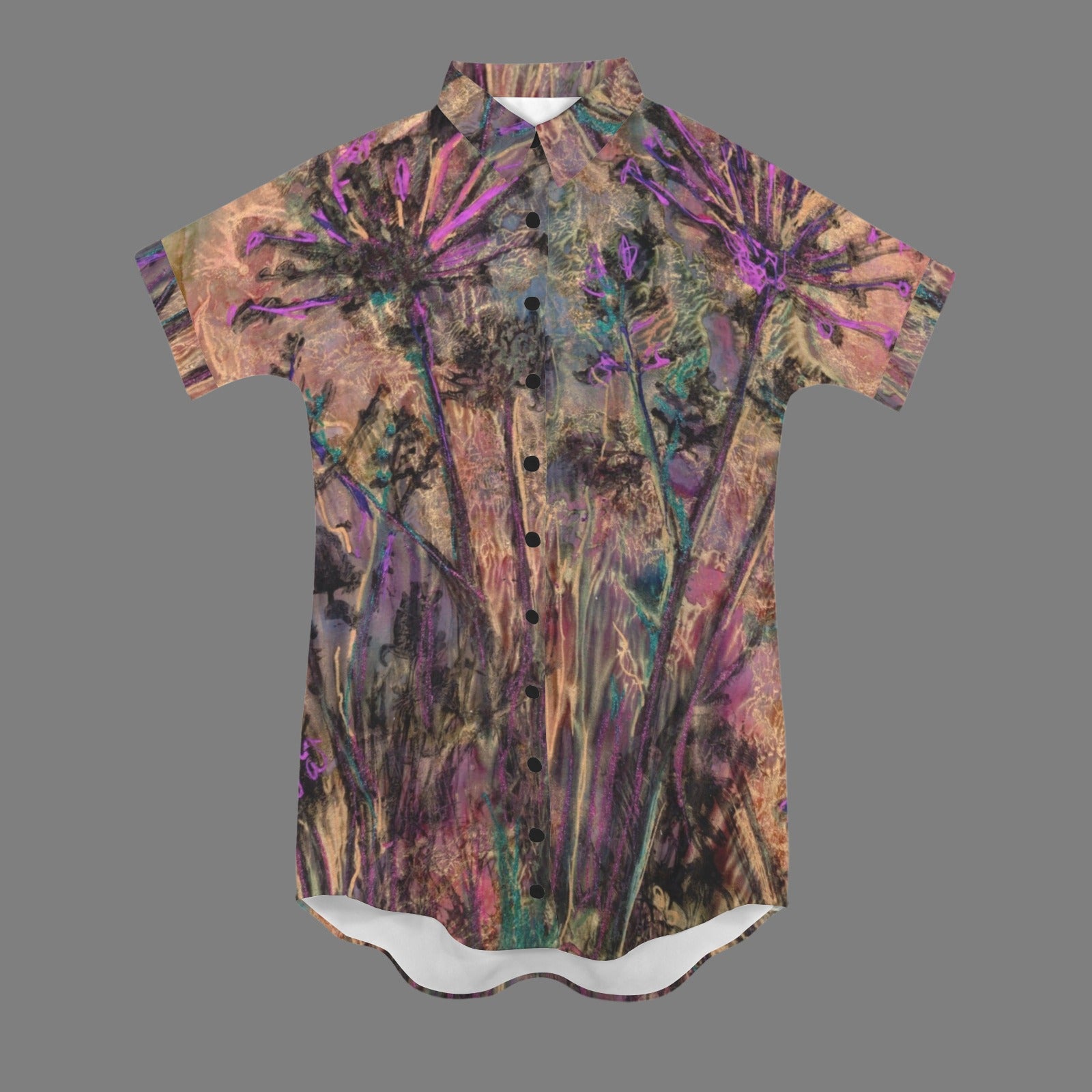 MagentaMilkweedShiftDress