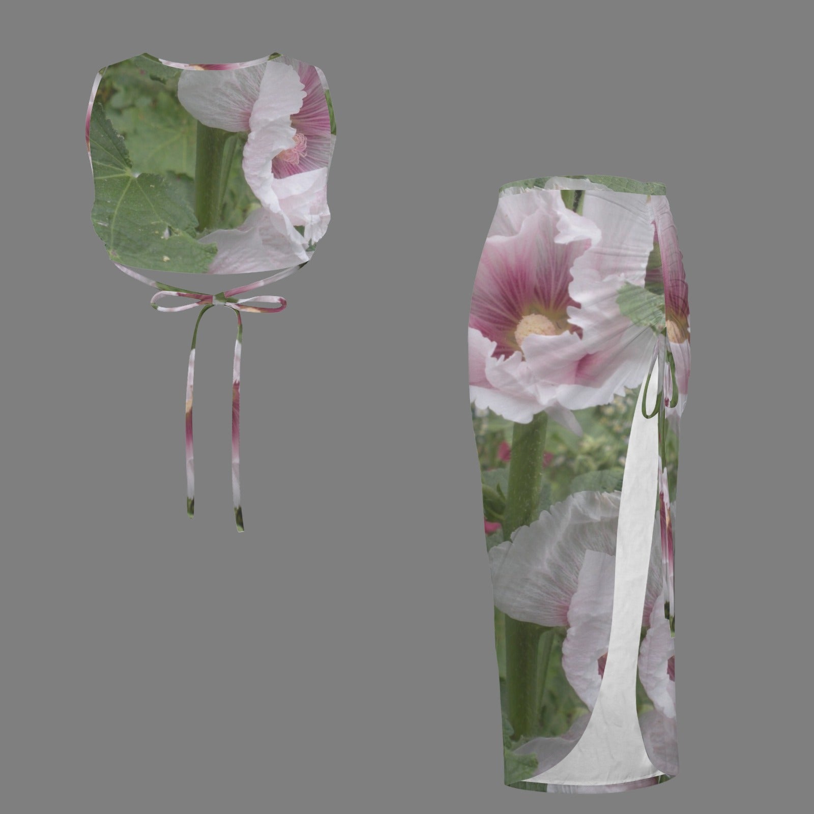 "Hollyhock Heaven" Skirt N Crop Top Set