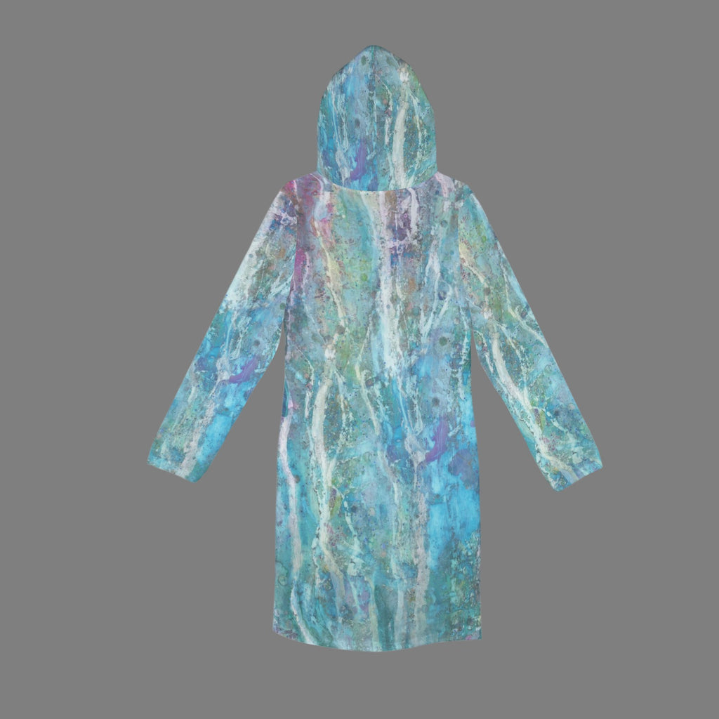 Aqua Racer Sweatshirt Dress