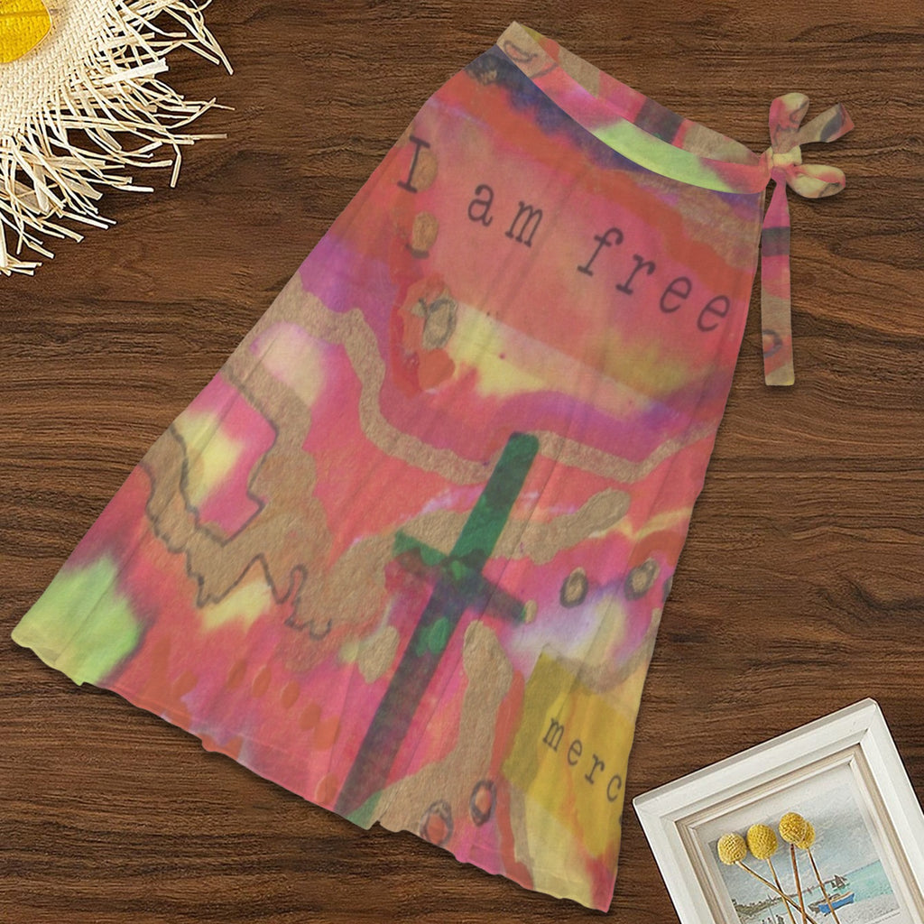 I Am Free Beach Skirt