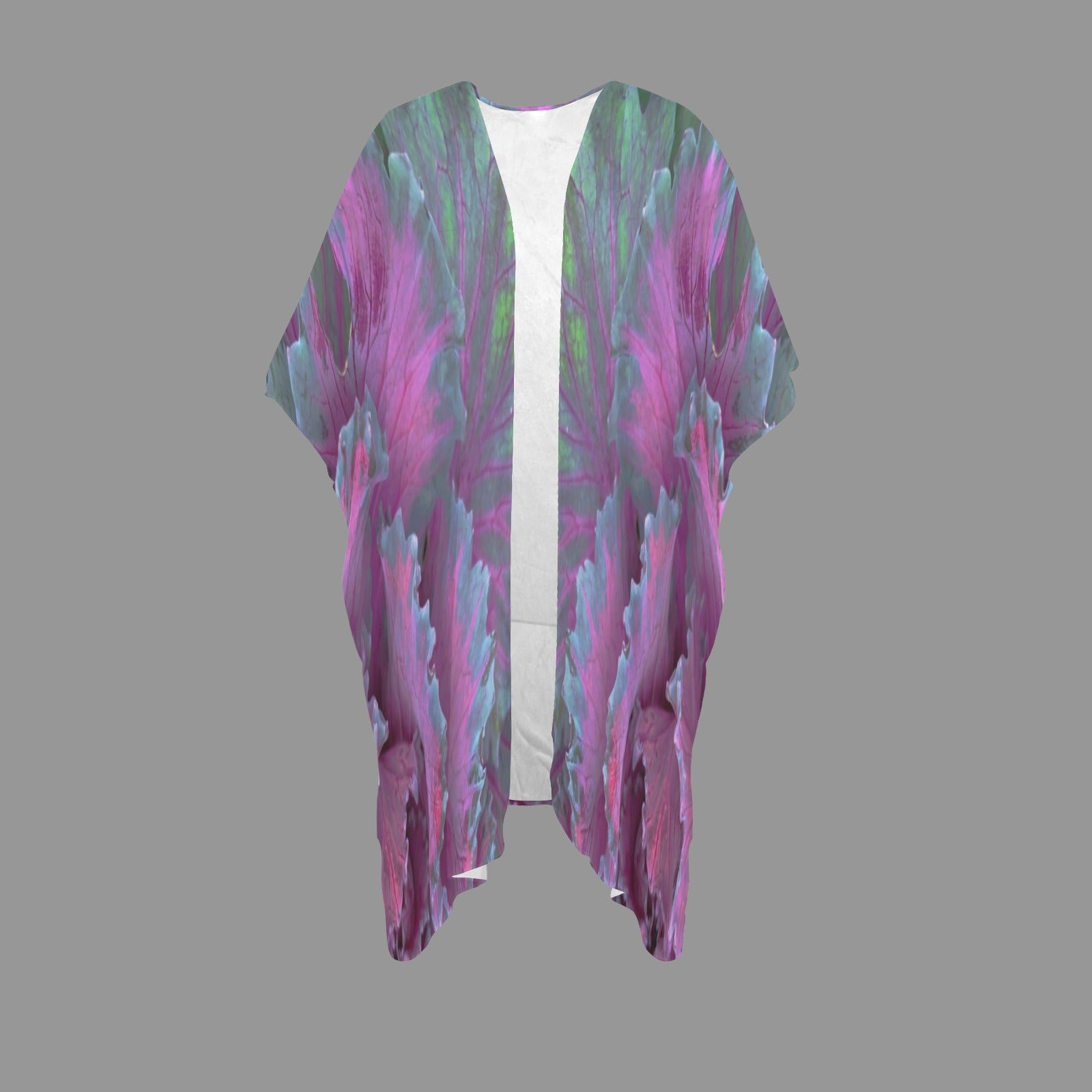 “Lavender Seas Kimono - Lightweight Floral Cover-Up for Formal Evenings, Luxury Beach Wear, Wearable Art, Casual Outings & Summer Wear, Prefect for layering.”