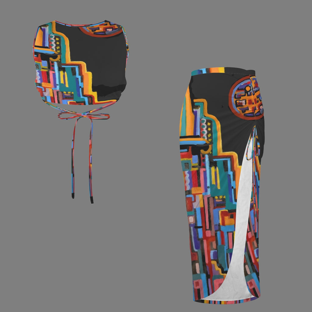 "Desert Cathedral" Skirt & Crop-top Set