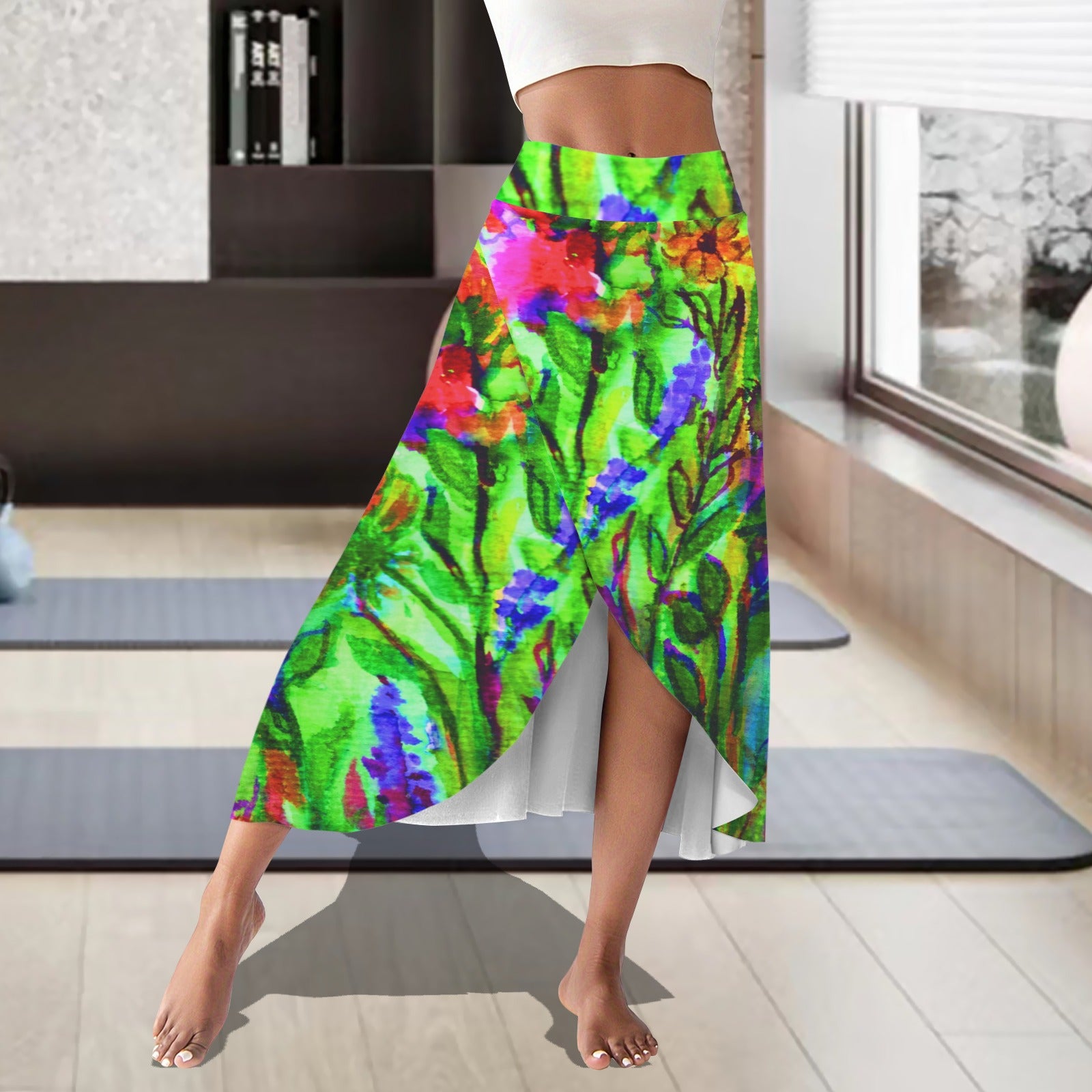 "Summer Wildflowers" Long Skort